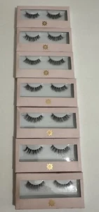 New Black Full Strip Lashes Natural Looking Minx Miss Maria Cosmetics 8 Pack - Picture 1 of 7