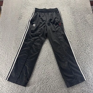 Vintage Adidas Basketball Pants Mens Medium Black Polyester Miami Heat Warm Up - Picture 1 of 9