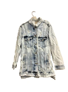 Chaqueta de Jean We The Free para Mujer con Botones Cuello Frontal en Azul Blanqueado Talla S Nueva Sin Etiquetas - Imagen 1 de 2