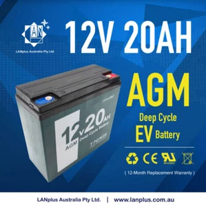 NEW 12V 20AH AGM SLA DEEP CYCLE Battery SCOOTER GOLF CART BUGGY wheelchair >18AH - Picture 1 of 6