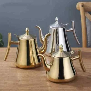 Stainless Steel Teapot,1.0L/1.5L/2.0L Tea Kettle with Removable Infuser for Tea - Picture 1 of 26