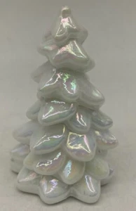 Christmas Holiday Tree - Milk Carnival Glass - Small 2 3/4" - Mosser USA - Picture 1 of 1