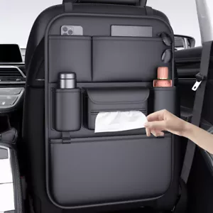 Car Seat Back Organiser Tidy Organizer Travel Storage Bags Pocket Cup Holder AU - Picture 1 of 12