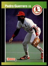 1989 Donruss Baseball Card Pedro Guerrero St. Louis Cardinals #418