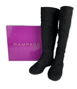 Botas de gamuza micro negras Rampage RAM-BORA talla 7 1/2 M con cremallera borla YF7881 NUEVAS - Imagen 1 de 12