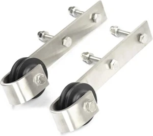 Herrajes para puertas correderas de madera de granero de acero inoxidable estilo campestre de 6 pies diyhd cepillados - Imagen 1 de 3