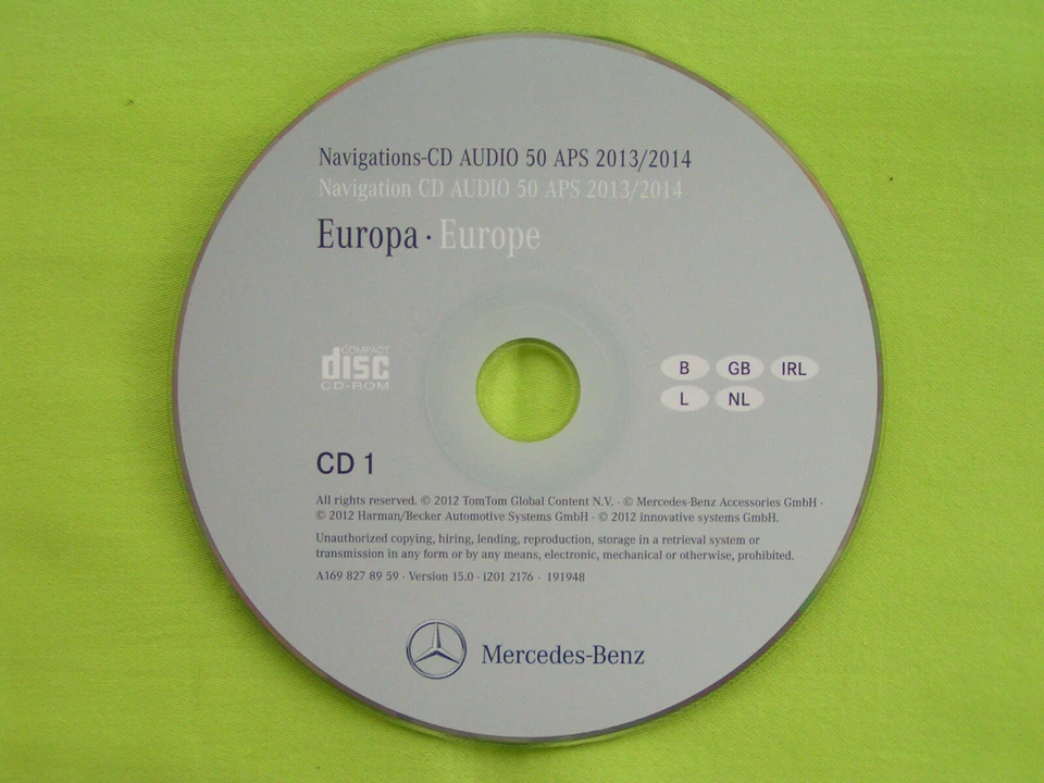 CD NAVIGATION MERCEDES BENZ AUDIO 50 APS BENELUX 2014 A B C GL M R VIANO NTG 2 - Bild 1 von 2