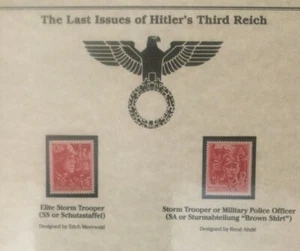 "RARE" Last Issue of Hitler's Third Reich Stamps / April 20th 1945 Last Issues - Picture 1 of 3