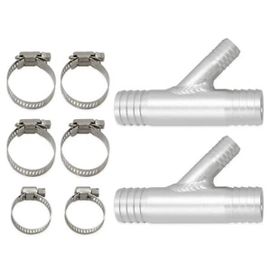 A Pair 1 INCH to 5/8 CAB Heater Y Fittings UTV SXS RZR CAN AM Polaris - Picture 1 of 7