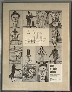BERNARD BUFFET VINTAGE MODERN ABSTRACT CUBISM LITHOGRAPH POSTER WALLY FINDLAY 69 - Picture 1 of 19