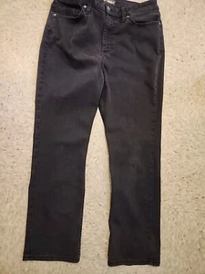 Pantalones de mezclilla Lee de pierna recta para hombre 32x27,5 tiro medio negros - Imagen 1 de 12