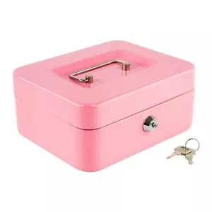 Kyodoled Medium Cash Box with Money Tray,Small Safe Lock Box with Key, Drawer... - Picture 1 of 7