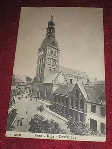 CPA FELDPOST animée /  RUSSIE LETTONIE Riga DOMKIRCHE / Voyagé en 1918 - Foto 1 di 1