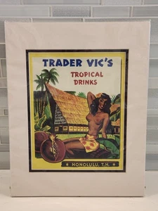 GESTERNBILDER NACHDRUCK 50er Jahre Händler Vic's Tropical Drinks Honolulu Druckwerbung - Bild 1 von 18