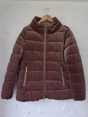 Geox Respira Size 16 Padded Velvet Jacket Felyxa Rose Dark Pink RRP £105 - image 1 of 4