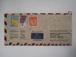 FUNDA REGISTRADA NEPAL KATMANDÚ a SUIZA - Imagen 1 de 2