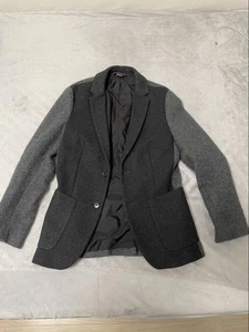 ARMANI AX Tailored Jacket Blouson Men Size XS Dark Gray Wool  - Picture 1 of 6