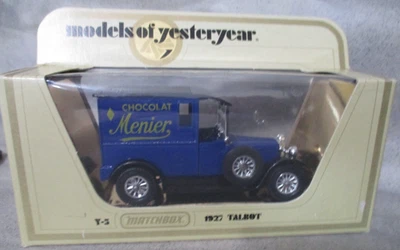 Vintage Matchbox MOY Menier Chocolat 1927 Talbot 4 inch Diecast w/Box - Image 1 of 4