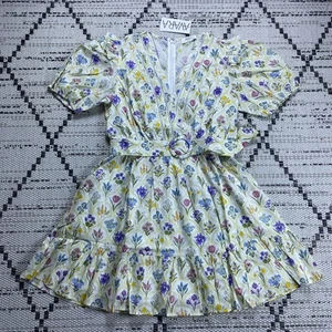 Vestido para mujer AVARA Cody bronceado/amarillo estampado floral talla: M nuevo con etiquetas - Imagen 1 de 9