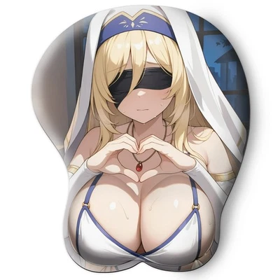 3D oppai Anime MousePad with Wrist Rest by Goblin Slayer Sword Maiden #01 - Image 1 of 3