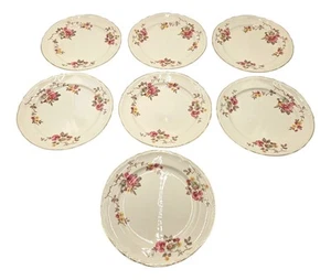 Edwin M Knowles Blossomtime 9.25" Dinner Plate Set Of 7 - Picture 1 of 5