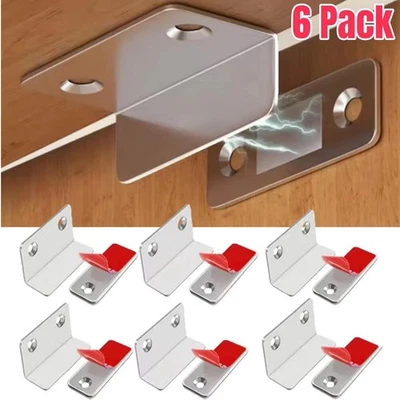 6 set Extrem Stark Tür  Türmagnet Magnetschnäpper Schrank Möbelmagnet L-Form NEU - Bild 1 von 4