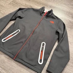 The North Face Jacket Youth Boys Large 14/16 Gray Windwall Softshell Full Zip - Picture 1 of 12