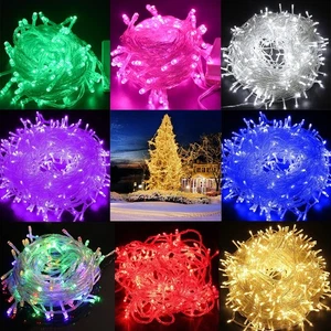 100-800 LED Fairy String Light 10-100M Christmas Tree Outdoor Wedding Party Home - Picture 1 of 41