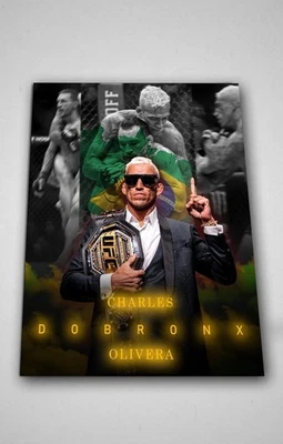 Charles Oliveira Vintage Fighter Poster, UFC Wall Art, Home Decor - Image 1 of 4