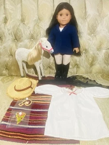 Pleasant Company Josefina ~ Night Shift ~ coperta ~ toppe ~ mantiglia ~ puledro MyLife - Foto 1 di 11