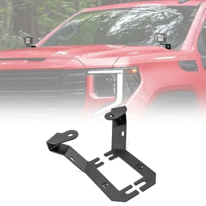 No Drilling LED Pod Hood Ditch Light Mount Brackets For 19-20 21 GMC Sierra 1500 - Picture 1 of 9