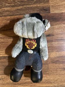1993 Play-by-Play Harley Davidson Plüsch Bulldogge Stofftier Biker Hund 12 Zoll Neu mit Etikett - Bild 1 von 9