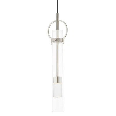 Justice Design Group FSN-4121-CLER Chloe 5"W LED Mini Pendant - Nickel - Image 1 of 4