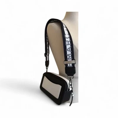 NWOT Marc Jacobs Snapshot Black/ White Leather Crossbody Camera bag - Image 1 of 4