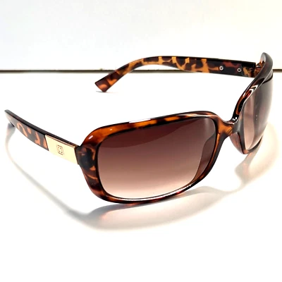 Gafas de sol vintage Liz Claiborne marrón tortuga NOS clásicas envolventes cuadradas Foto 1 de 4