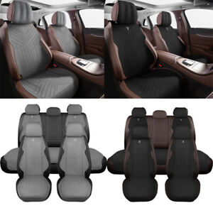 For Tesla Model Y 3 Car Seat Covers Suede Leather Front Rear Full Set Protectors