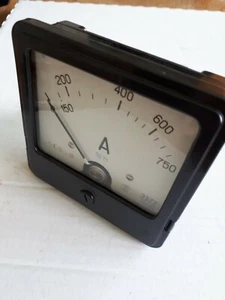 Vintage USSR Soviet AC analog Ampere meter 750A 1982 Model E377 Panel Ammeter - Picture 1 of 12