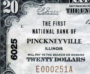 Hgr Sunday 1929 $20 Pinckneyville Il (Finest Known) Only Lightly Circulated