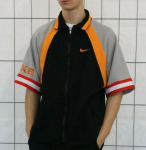 Nike Vintage Herren Trainingsshirt Gr. M track jacket Schwarz / Orange HO1 - Bild 1 von 4