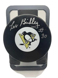 LES BINKLEY Autographed Pittsburg Penguins Official InGlas NHL Hockey Puck COA🏒 - Imagen 1 de 5