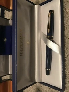 Waterman Expert II Rollerball Pen France Blue & Gold New In Box - Picture 1 of 1