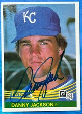 SIGNED 1983 DANNY JACKSON KANSAS CITY ROYALS  Baseball Card DONRUSS #461 EX Con 