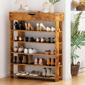 5-Tier Shoe Rack for Entryway, 29.5 inches Shoes Storage Organizer with Stora... - Picture 1 of 12