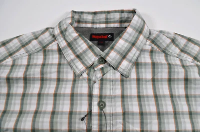 Camisa a Cuadros Wolverine Pentwater Para Hombre Talla L Blanca y Verde Manga Corta a Cuadros Foto 1 de 4