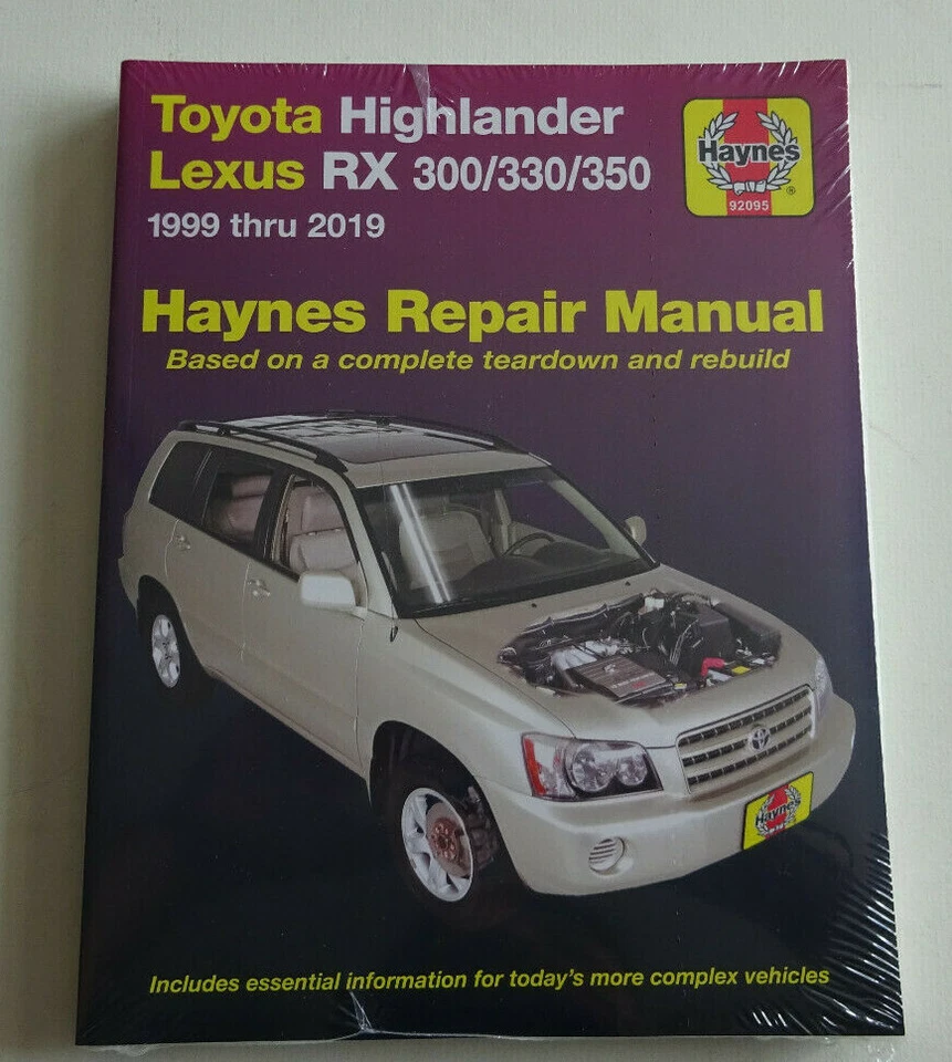 Repair Manual Toyota Highlander + Lexus RX 300 / 330 / 350, year of manufacture 1999-2019 - Image 1 of 1