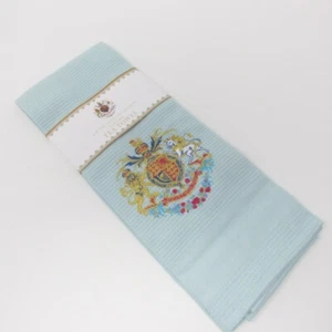 H.M. The Queen's 80th Birthday Embroidered Crest Cotton Tea Towel - Picture 1 of 6