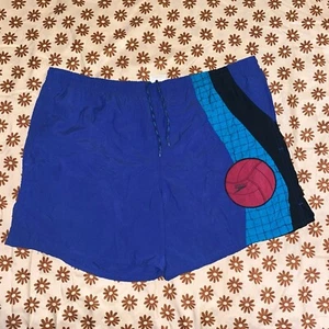 RARE VTG Speedo X Karch Kiraly Volleyball Swim Trunks - Purple/Blue - Mens Sz L - Picture 1 of 7