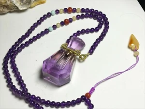 Ametrine Crystal Wishing Bottle essential oil bottle Pendant Healing K040201-K - Picture 1 of 7