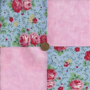 Breast Cancer Fabric Quilt Squares Cotton Fabric Squares zE1 - Picture 1 of 4