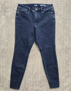 J Jill Jeans Womens 8 Dark Blue Premium Flex High Rise Leggings 29x27" - Picture 1 of 8